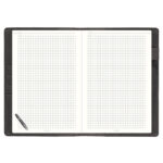 Notes w kratkę 180 kartek Botanic Black z wymiennym wkładem, A5 (14,2×20,5cm)