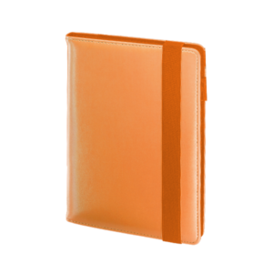 Kalendarz książkowy  dzienny A4, kolekcja 42B, pomarańczowy zapięcie na gumkę Drops Office 2026