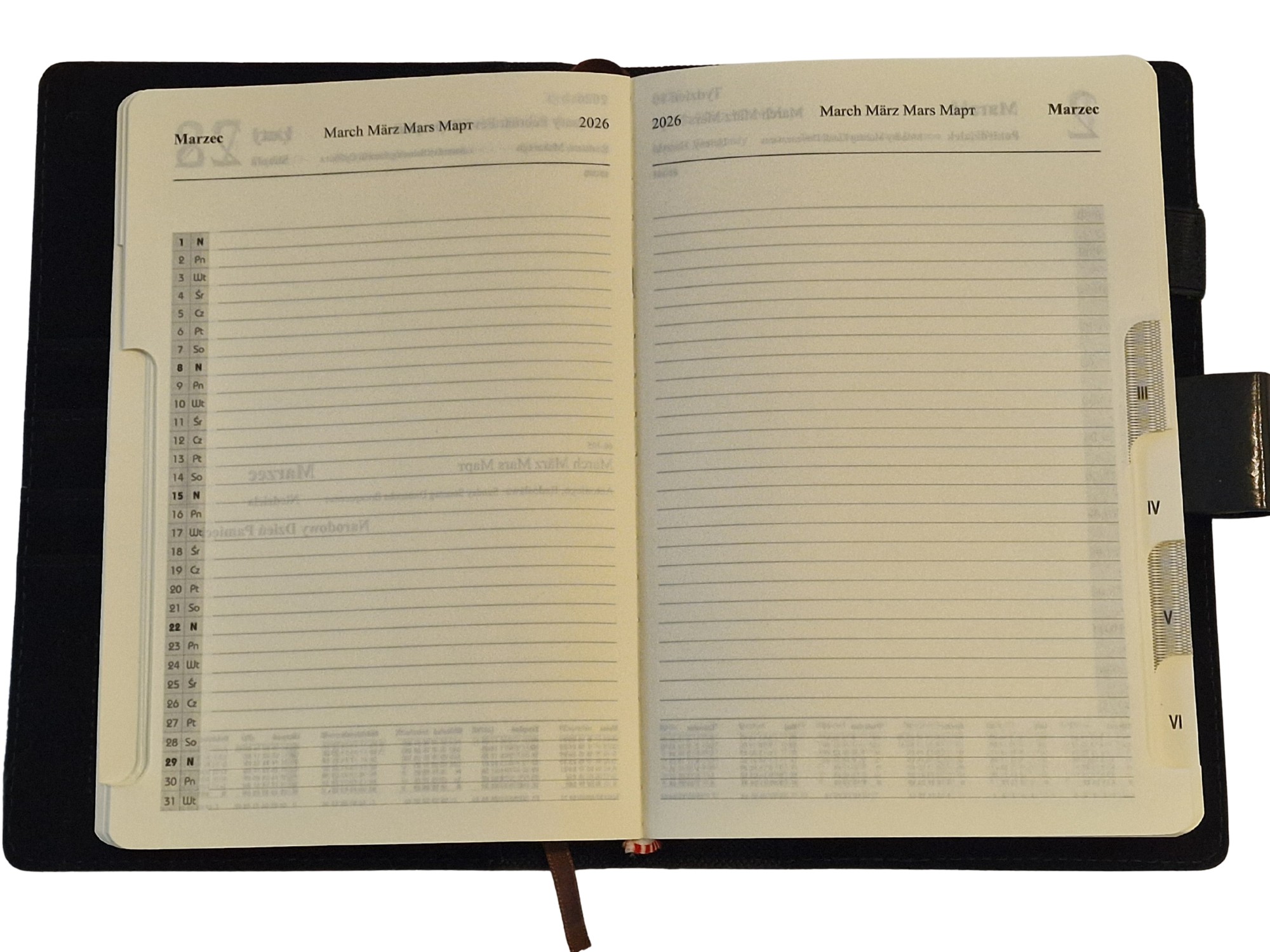 Wkład do plannera A5 bezdatowy 2026 – papier chamois 70 g/m2, 13,5x19,5 cm Drops Office