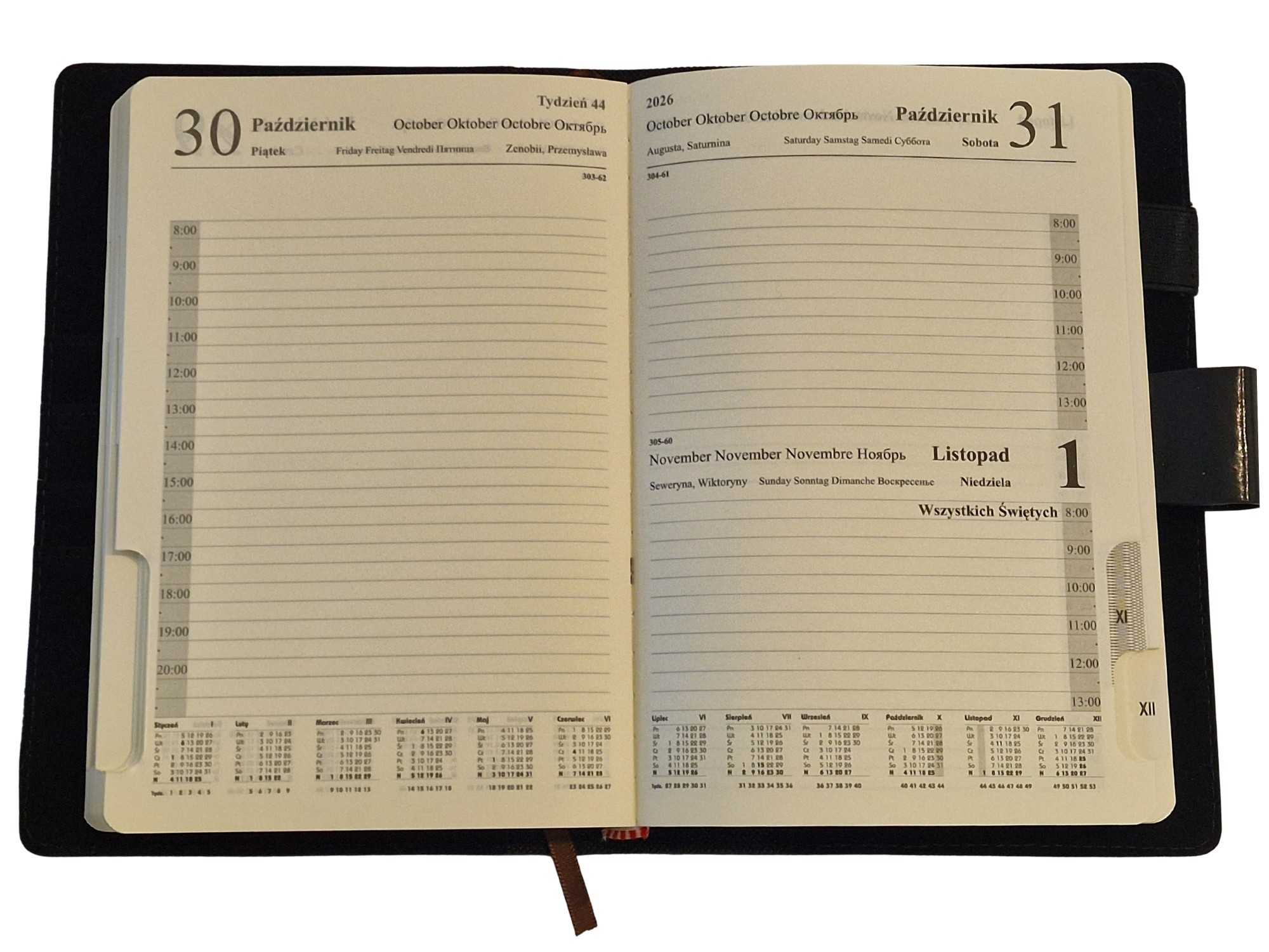 Wkład do plannera A5 bezdatowy 2026 – papier chamois 70 g/m2, 13,5x19,5 cm Drops Office