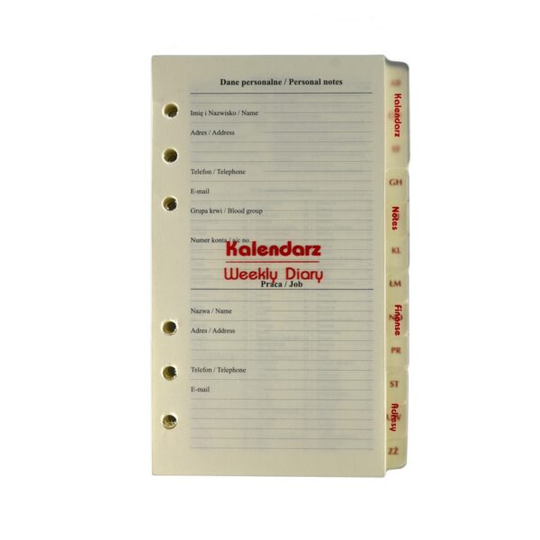 Okładka Organizer 07, niebieski ORS-07-36B/NIE/P Drops Office Collection