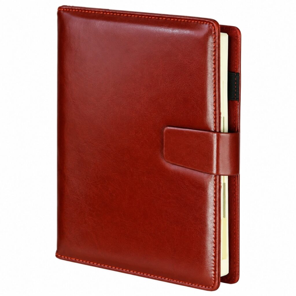 Kalendarz dzienny Premium A-5, kolekcja CBZ burgund, wymienny wkład dzienny 2027 KDP-25CBZ/BUR/Z/T Drops Office Collection