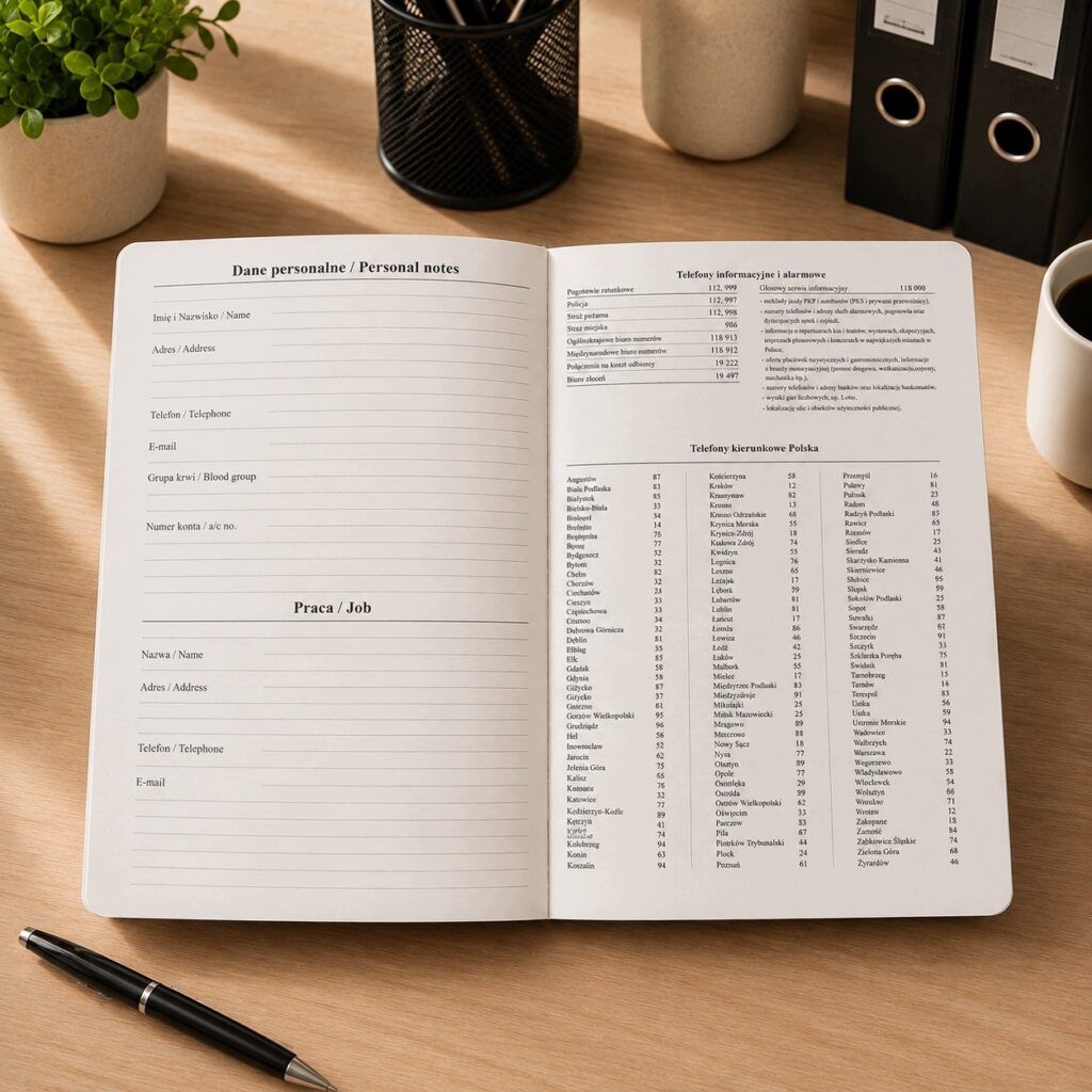 Kalendarz tygodniowy Premium A-5, kolekcja UB czarny, wymienny wkład tygodniowy 2027 KTP-25UB/CZA/Z Drops Office Collection