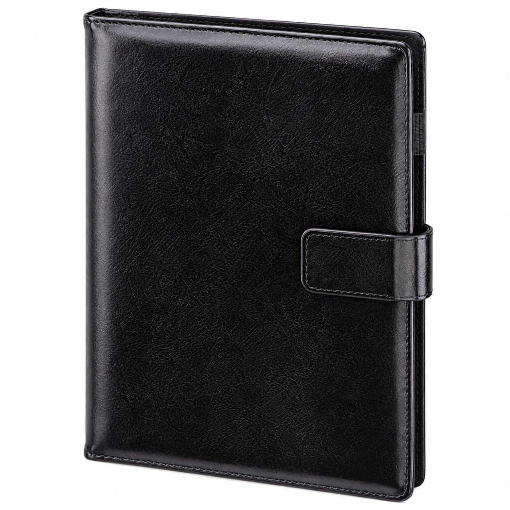 Kalendarz dzienny Premium A-5, kolekcja CBZ czarny, wymienny wkład dzienny 2027 KDP-25CBZ/CZA/Z/T Drops Office Collection